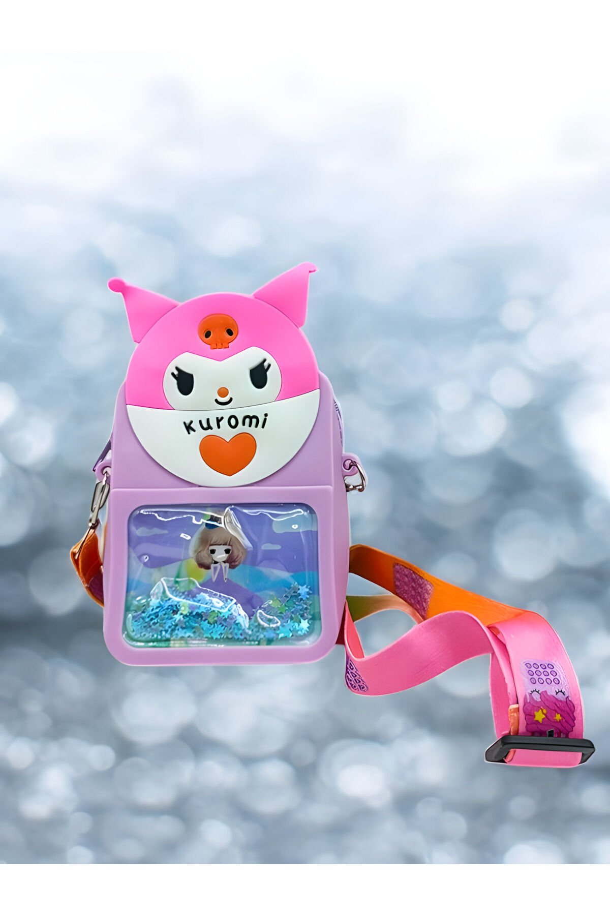 Figürlü Cüzdan Boy Yıldızlı Çocuk Silikon Omuz Çantası