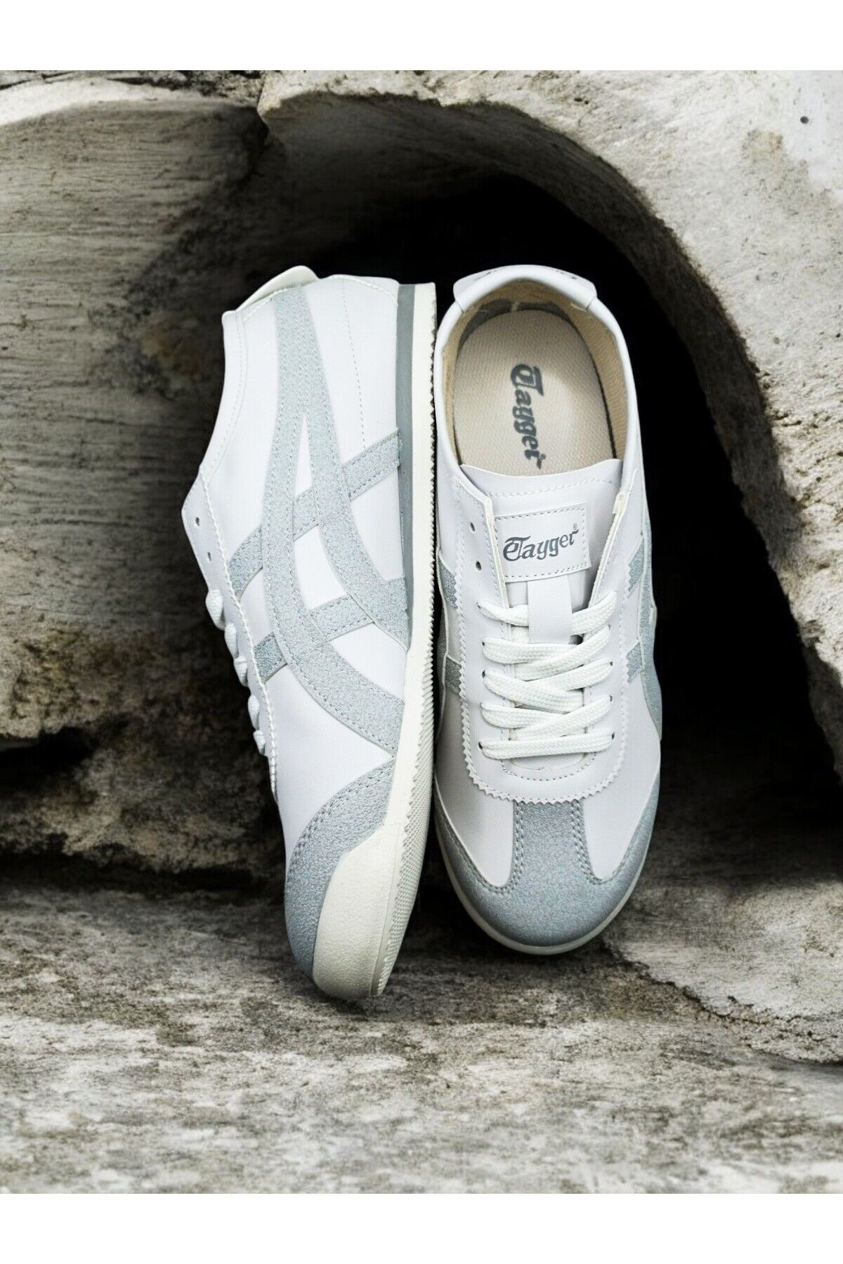 Günlük ERKEK Konforlu Rahat BEYAZ GRİ SNEAKER AYAKKABI